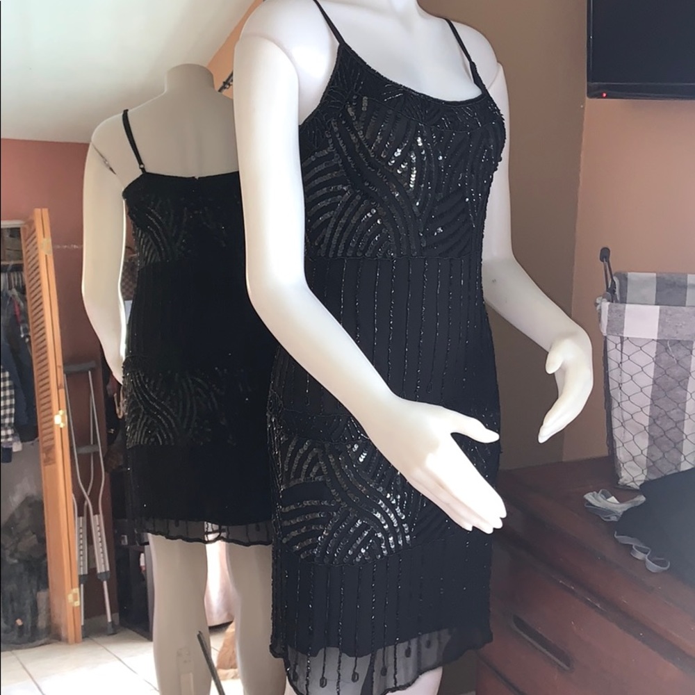 Prelude beaded lace spaghetti dress sz 6 NWT